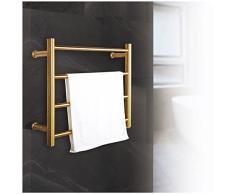 VVLXRIC Scaldasciugamani Elettrico, Montaggio A Parete Acciaio Inossidabile 304 Scaldasalviette Bagno Elettrico, Cablato Impermeabile A 360 Gradi Termosifone Bagno,4Bars