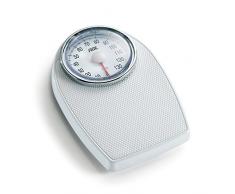 ADE Bilancia pesapersone meccanica in look retrò | superficie di pesata antiscivolo | bilancia pesapersone analogica con ampio display | senza batteria | fino a 136 kg | bianco