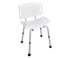 FERIDRAS Comfort Sedia Doccia, Silver/Cromo, 13x38x60 cm, metallo, plastica