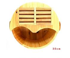 ZYDSD Pediluvio Secchiello Secchiello Piedi Vasca da bagno Pedicure Bacino in legno Bacino for sauna Secchiello for sauna in legno Legno massiccio for piedi da bagno Massaggiatore Piede Piede Stazione