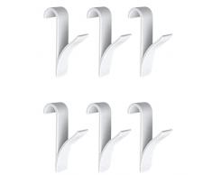 Set 6 Ganci Scalda Salviette Kit Appendini Radiatore Bagno Termo Arredo Plastica Impermeabile Inossidabile Appendere Direttamente Termosifone Accappatoi Asciugamani Vestiti
