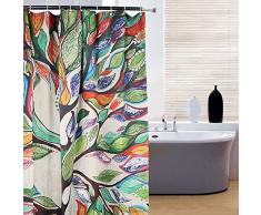 Sunvp Tende da Doccia con 12 Ganci Tessuto Idrorepellente in Poliestere per Bagno 180x180cm