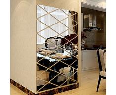Adesivi Murali Specchio Cameretta Salotto Bagno Wall Stickers Rimovibile Impermeabile Carta Da Pareti Decorazione Murales,Mambain