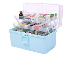 ZUJI Armadietto Medicinali 3-Strato Scatola per Medicinali Portatile Medica Cassetta di Pronto Pillola Stoccaggio Astuccio