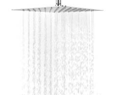 Acefy Soffione doccia a pioggia Soffione doccia a pioggia in acciaio inossidabile da 10 pollici Soffione doccia a 360 gradi Soffione (8 Zoll Chrome)…