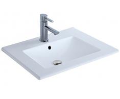 Cygnus Bath - Lavabo in ceramica di 60 cm, ultrapiatto