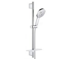 Grohe 26575000 Set Asta Doccia a 3 Getti, Cromo Rotondo, 130/600 mm