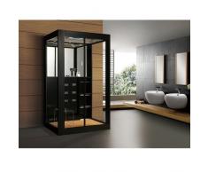 Home Deluxe doccia vapore BLACK LUXORY -Versione: nero- Funzione a vapore, Compreso il massaggio ai piedi I cabine doccia a vapore, box doccia a vapore