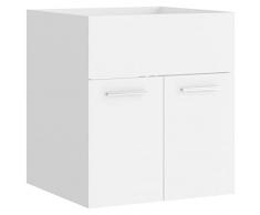 vidaXL Mobile Sottolavabo Bianco 41x38,5x46 cm in Multistrato