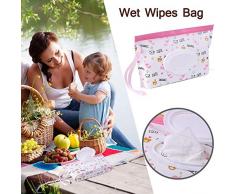 Domybest Porta Salviette Umidificate Viaggio Contenitore per Salviette Umidificate Portatile Impermeabile Riutilizzabile Custodia per Salviette Umidificate per Bambini Pochette Trucchi Donna