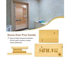 Tartiery Sauna in Legno con Manico per Il Bagno Accessori per Le Spazzole in Acciaio E Legno Massello Relaxing
