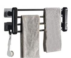 ADSE-ER Bagno Elettrico Scaldasalviette/Scaldasciugamani/Bagno di Casa in Acciaio Inox Risparmio di Spazio Plug-in A Parete Panno Asciugamano Riscaldato Stendino