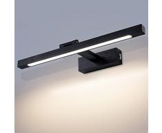 TYhogar Lampada Specchio Bagno Led 40cm Girevole di 270 Lampada da Specchio 3 Regolazioni Della Temperatura del Colore LED Luce Specchio Bagno, 8W 920 Lumen, Applique Bagno Specchio Moderno