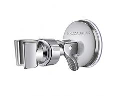 Doccia Regolabile Rimovibile Universale Staffa da Parete Soffione, Supporto per doccia regolabile a 360°, Ventosa Regolabile ad Angolo Supporto per Doccia (Sliver-1)