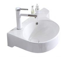 Lavandini bagno Lavelli Bagno Lavabo sospeso Lavabo ad Angolo in Ceramica Articoli da toeletta for la casa Facile da Pulire Regalo salvaspazio (Color : A, Size : 56x39x11cm)