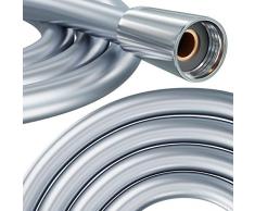 PRISMA tubo doccia 200cm MADE IN GERMANY con doppia protezione antitorsione. Tubo doccia Estremamente flessibile, a prova di torsione, con protezione antipiega.