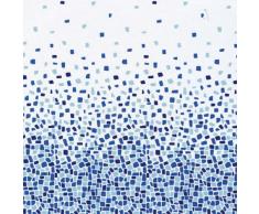 Maurer 4042425 - Tenda della doccia tessuto 180x200 cm quadrato blu