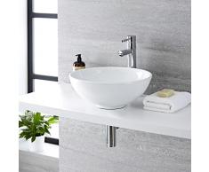 Hudson Reed Ashbury Lavabo da Appoggio Rotondo in Ceramica - 400 mm