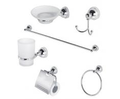 FERIDRAS 285023-B Set Accessori Bagno, 6 Pezzi, Cromo