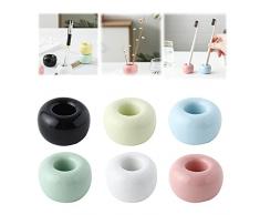 Mini Set da 6 Porta Spazzolino da Denti Base per Spazzolino da Denti Portapenne Portapennelli per Trucco Portaspazzolino Moderno e Compatto Set Accessori Bagno da Lavabo e Armadietto