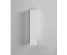 LC spa - Armadietto pensile a 1 anta, 139 x 29 x 31 cm, colore: bianco lucido