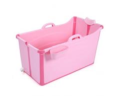 WENJUN Vasca Da Bagno Pieghevole Per Bambini Vasca Da Bagno Per Adulti Pieghevole Vasca Da Bagno Grande Piscina Per Adulti Vasca Da Bagno Per Adulti ( Colore : Rosa , dimensioni : 95*52*53 cm )