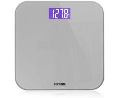 Duronic BS603 Bilancia pesapersone digitale fino a 180 kg | Grande schermo retroilluminato | 4 sensori di precisione | Bilancia compatta alta precisione con accensione Step-on | Spegnimento automatico