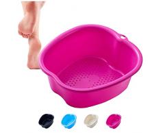 Grande Pediluvio Vasca da Bagno in Plastica, Vasca Idromassaggio Piedi Perfetta per Lmmergere I Piedi per Alleviare la Pressione del Piede per Pedicure Disintossicazione e Massaggio (Purple1)
