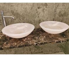 Lavabi da appoggio in Marmo Onice Rosa Grado di purezza A+ Misura 43 cm FOTO REALI DEL LAVANDINO lavabo da bagno lavabo bagno dappoggio
