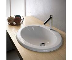 Olympia Ceramica Lavabo Incasso Monoforo Soprapiano Export 58