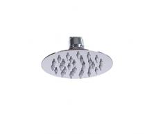 ZENZERO® - SOFFIONE DOCCIA in acciaio inox - ugelli anticalcare - getto a pioggia - Pezzi 1-10cm (Ø TONDO)
