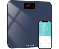 Bilancia pesapersone digitale BMI bilancia corporea con display LED Bilance impedenziometrica impedenziometrica Superficie in vetro con funzione, 5-180kg