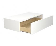 Cassettoni Arredo Bagno, Soggiorno, Camera Dimensioni 60x40x25 cm / 60x50x25 cm / 100x40x25 cm Apertura Push pull Design 100% made in Italy (Bianco frassinato, 100x40x25 cm)