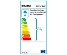 Briloner Leuchten Lampada da specchio, moderna, luce da muro, metallo opaco, max. 40 W, montaggio E14, Ø 5 x 45.5 x 7.5 cm (D x L x P)