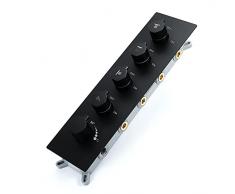 JMXD Miscelatore Doccia Termostatico a 4 Vie Termostatico Ottone Doccia Incasso con Manopola Rotonda Miscelatore Doccia per Sistema Doccia,Nero