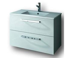 cygnus bath Legno, bagno Sospeso Nevada Colore Bianco (Solo Mobile), specchio E Applique non inclusi. Misure necessarie per lavabo 80 cm larghezza E 45 cm profondità