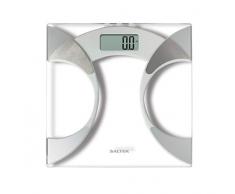 Salter Bilancia Pesapersone Digitale Analizzatrice Ultrasottile in Vetro, Calcola la Percentuale di Grasso, Acqua e Massa Corporea, Memoria 4 Utenti, Capacità Massima 160 Kg, Bianco