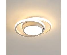 Delaveek Plafoniera LED, 32W Lampada da Soffitto, Luce Calda 3000K, Rond Plafoniere Moderno per Camera da Letto Corridoio Soggiorno Cucina Bagno, Dia 28cm