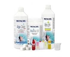 Metacril Starter Kit Brom per Trattamento Acqua a Base di BROMO in pastiglie da 20gr. Ideale per Piscina o Idromassaggio (Teuco,Jacuzzi,Dimhora,Intex,Bestway, ECC.) Spedizione IMMEDIATA