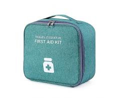 Borsa Pronto Soccorso Vuota Kit Pronto Soccorso da Viaggio Porta Medicine da Borsa Medica Sportiva Portatile Cassetta Pronto Soccorso Vuota Valigetta Pronto Soccorso per Ufficio Casa Allaperto-Verde