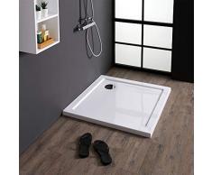 PIATTO DOCCIA QUADRATO 80X80 CM ACRILICO E ABS BIANCO