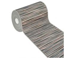 Tappeto Cucina Bordato Tessitura Piatta Multiuso Bagno Camera Corridoio Stile Bamboo Varie Misure 100% Made in Italy MOD.Chalet Plus 51 52X280 Grigio