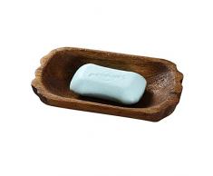 GGHO Portasapone Porta Sapone in Legno Bagno Doccia Sapone Spoluvo Mano Metti in Legno Naturale Portaviglie per Cucina Doccia Bagno, Arredamento retrò Porta Sapone
