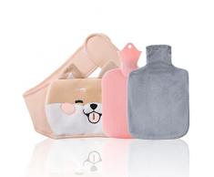 Borsa Acqua Calda con Cintura, 3 in 1 Boule Acqua Calda con Copertura Morbida, Borsa dellAcqua Calda Peluche, Borse Acqua Calda, Hot Water Bottle Regalo per Alleviare il Dolore