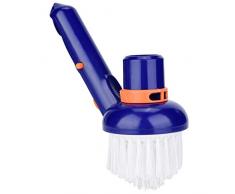 Spazzola per aspirapolvere ad angolo con gradino per piscina Vasca idromassaggio termale con setole fini Spazzole per pulizia con setole fini per piscine fuori terra e interrate