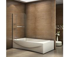 Aica Italy Parete Vasca Bagno Box Doccia Sopravasca Rotazione 90 Gradi Due Ripiani Ad Angolo Larga 120cm