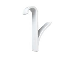 WENKO Gancio scaldasalviette bianco set 2 pezzi - set 2 pezzi, Plastica, 2.5 x 10.5 x 7 cm, Bianco