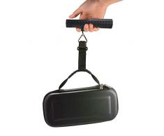 Bilancia pesa bagagli, bilancia pesa bagagli ricaricabile, bilancia pesapersone da viaggio LCD da 50 kg/110 libbre Peso elettronico, riduzione tara, blocco, zero, spegnimento automatico, avviso batter