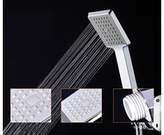 OUSSIRRO Home Professional Pressurized Water risparmio 300 fori cromato con ABS bagno doccia spruzzatore soffione doccia quadrato