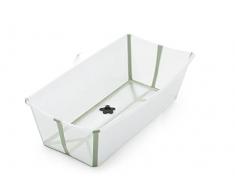 STOKKE® Flexi Bath® XL│Versione grande della vasca da bagno pieghevole per bambini│vaschetta portatile adatta per bambini da 0 mesi fino ai 6 anni│Colore: Transparent Green